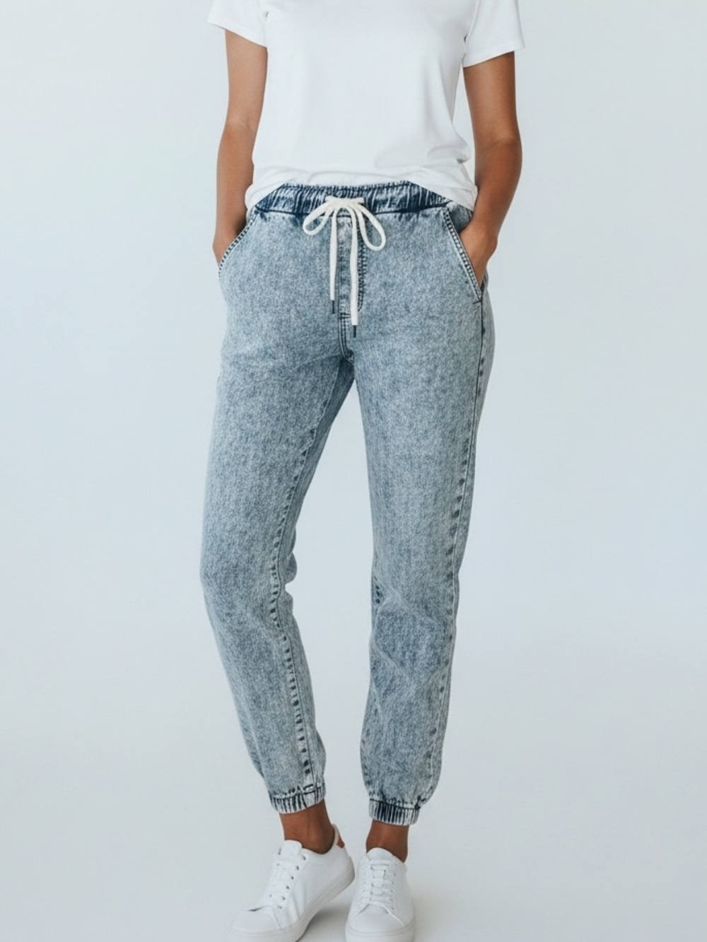 Judy Blue Acid Wash Denim‎ Jogger Pants High Waist 2XL